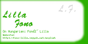 lilla fono business card